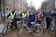 Delegates all set to take off on a cycling tour of Leeuwarden.